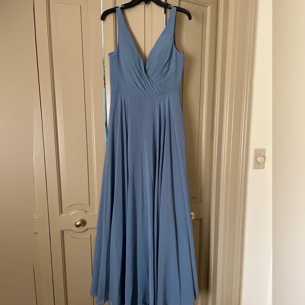 Jenny Yoo Bridesmaids Dress in Bluebell Blue, Size 8, 
Style: Josie 22083